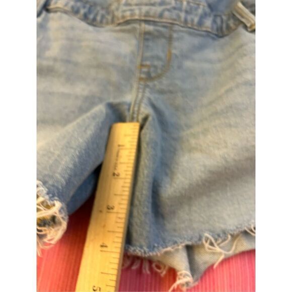 Isabel Maternity shortal overol corto size 6 denim raw hems light color - Picture 7 of 8